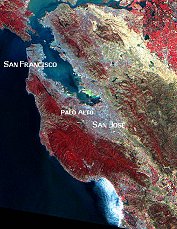 Satellitenfoto von Silicon Valley